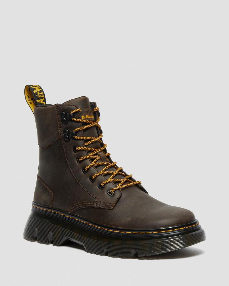 Dr Martens Tarik Crazy Horse Leren Utility Vrijetijdslaarzen Heren Donkerbruin | NL 337FDN